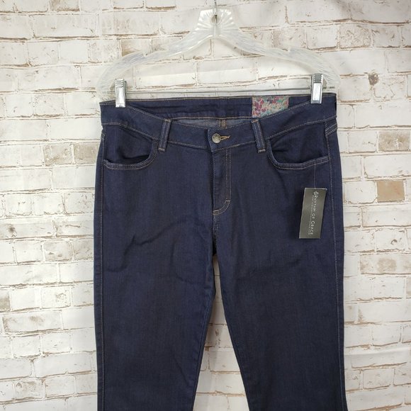 NWT Siwy Jeans Size 31 Hanna Slim Crop in Dark Rebel Rouser Wash Stretch RP $168 - Picture 3 of 14